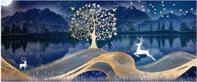 Tablou - Cerbi în luna plină (120x50 cm)