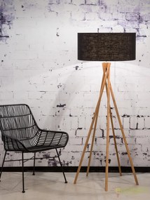 Lampadar realizat din materiale naturale, durabile si ecologice, KILIMANJARO/F negru