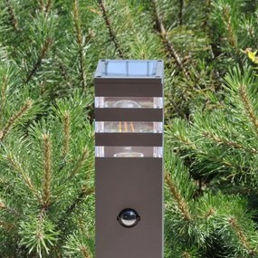 Lampă exterior TEKSAS cu senzor 1xE27/12W/230V IP44, 74 cm, antracit