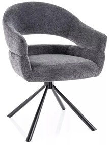 Scaun Borgo gri inchis/negru Raven18