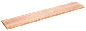 363734 vidaXL Raft de perete maro deschis 220x40x(2-4) cm lemn stejar tratat
