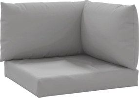vidaXL Perne pentru canapea din paleți, 3 buc., gri, material textil