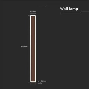 Aplică LED de exterior LED/17W/230V 3000K IP65 maro