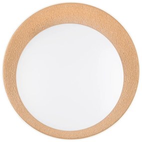 Plafonieră albă/maro deschis LED ø 45 cm Aleta – Trio