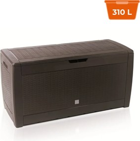 Cutie de depozitare RATO, 310L, 119x48x60cm, maro Prosperplast