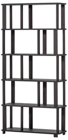 Bibliotecă maro închis din lemn de stejar 90x186x30 cm Riss – WOOOD