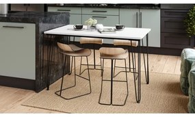 Masă de dining HALIJA albă