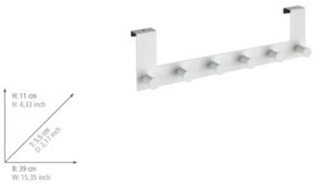 WENKO 23724100-Cuier CELANO 39x11 cm alb