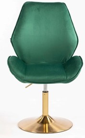HR350N Scaun Verde din Catifea Bază Aurie