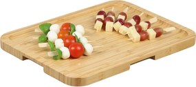 Platou pentru servit cu capac Kesper 58630, 29 x 37 cm, maner, bambus, natural