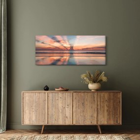 Tablou cu razele solare deasupra plajei Dayton (120x50 cm)