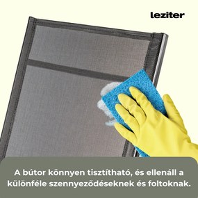 Scaun de grădină pliabil Lugo cu cadru metalic, negru