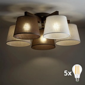 BRILAGI - LED Lustră aplicată LATTE 5xE27/15W/230V pin/mix