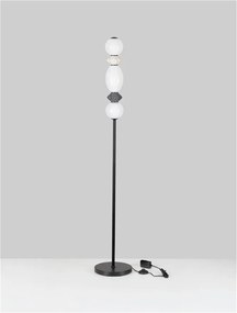 Lampadar LED decorativ ceramica gri, alb, PALLINA