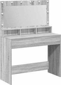 vidaXL Masă de Machiaj Gri Sonoma 100 x 41 x 135 cm Lemn compozit