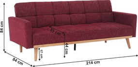 Canapea extensibilă, vişiniu, MAVERA