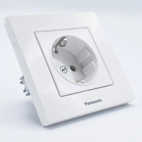 Priza simpla cu impamantare Karre Plus Panasonic, ST, alba