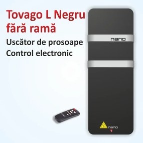 Plasma Termica incalzire infrarosu - Uscator prosoape - Tovago L fara rama 550W - Negru - Electronic