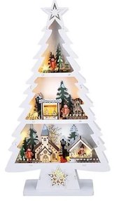 Solight 1V283 - Brăduț din lemn cu LED pentru Crăciun, 13 x LED, 2 x AA