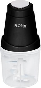 Tocator legume-fructe Floria ZLN2570 Mini Chopper , Putere 250W, Capacitate 0.6L, Lame din otel inoxidabil, Negru