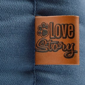 Pat pentru animale de companie albastru pentru câini 50x55 cm – Love Story