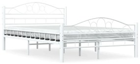 285303 vidaXL Cadru de pat, alb, 140 x 200 cm, metal