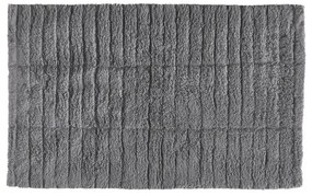 Covoraș din bumbac pentru baie Zone Tiles, 80 x 50 cm, gri