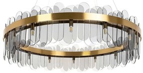Lustra suspendata design modern Glamor 100 fumuriu