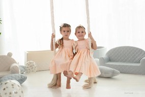 Leagan din lemn si spuma pentru copii WoodSwing by BabySteps, Catifea Velvet Sepia Rose