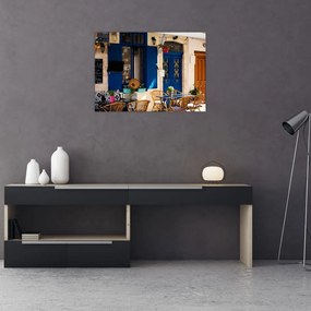 Tablou pe sticlă - ședere în Grecia (70x50 cm)