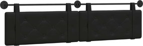 vidaXL Cap de pat suspendat Negru 210 x 55 x 5 cm Piele artificială