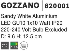 Spot aplicat directionabil GOZZANO alb NVL-820001