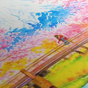 Tablou - Cuplu pictat, acuarelă (90x60 cm)