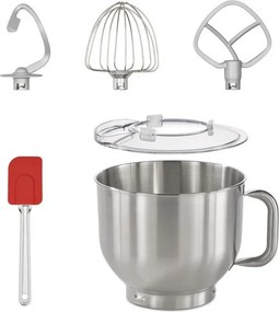 Mixer planetar Caso KM 1800 Black-E, 1800 W, 6 l, 10 viteze, Timer, Vas din inox, Comanda tactila, LED, Negru mat