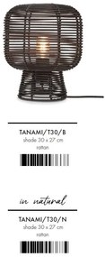 Veioza eco din bambus cu ratan Tanami h.30cm, nat