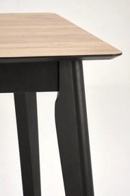 Masa extensibila Gulian stejar/negru L140-180 x l80 x H76