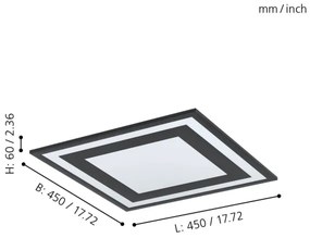 Eglo 99038 - Plafonieră LED SAVATARILA LED/24W/230V