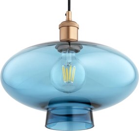 Lustra/pendul design decorativ TRESCO cupru/blue