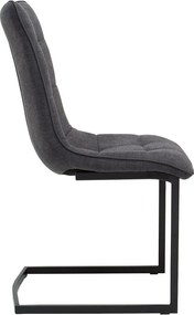 Set de 2 scaune elegante Miami, gri inchis vintage A-38501 VC