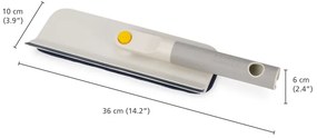 Mop de curățat sticla 2in1 Joseph Joseph CleanTech 6500014, 36 cm, mâner pliabil, gri/galben