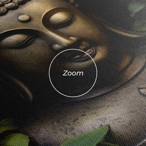 Tablou Canvas, 40x80cm, Dormitor si Living, Moderne, Buddha, White Flowers Buddha