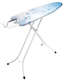 Masa de calcat Brabantia A 1003322, 110x30 cm, 7 pozitii de reglare, Suport fier de calcat, Alb/Albastru
