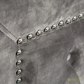 Pat elegant tapitat cu catifea gri argintiu, Extravagancia 180x200cm A-38968 VC