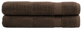vidaXL Prosoape premium SOLUND 2 buc maro 100x200cm 600gsm