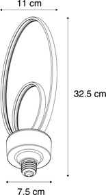Bec decorativ LED E27 negru 6W 450 lm 3000K