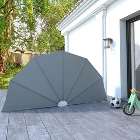 vidaXL Copertină laterală pliabilă de terasă, gri, 160 cm