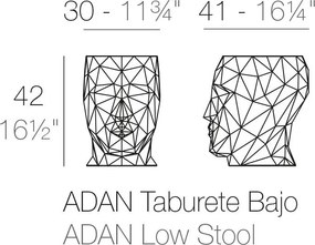 Taburete exterior/interior design decorativ ADAN STOOL, lucios