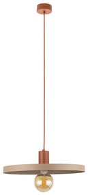 Lustră pe cablu SILA 1xE27/15W/230V d. 40 cm bej/cărămidă