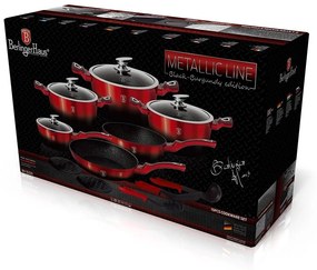 Set oale marmorate 15 piese Black Burgundy Line Berlinger Haus BH 1632N