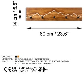 Cuier de perete Notopo (Nuc + natural) . 1096137